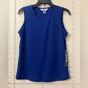 Alia Royal Blue Ribbed Sleeveless Tank Top Women’s Small Blouse